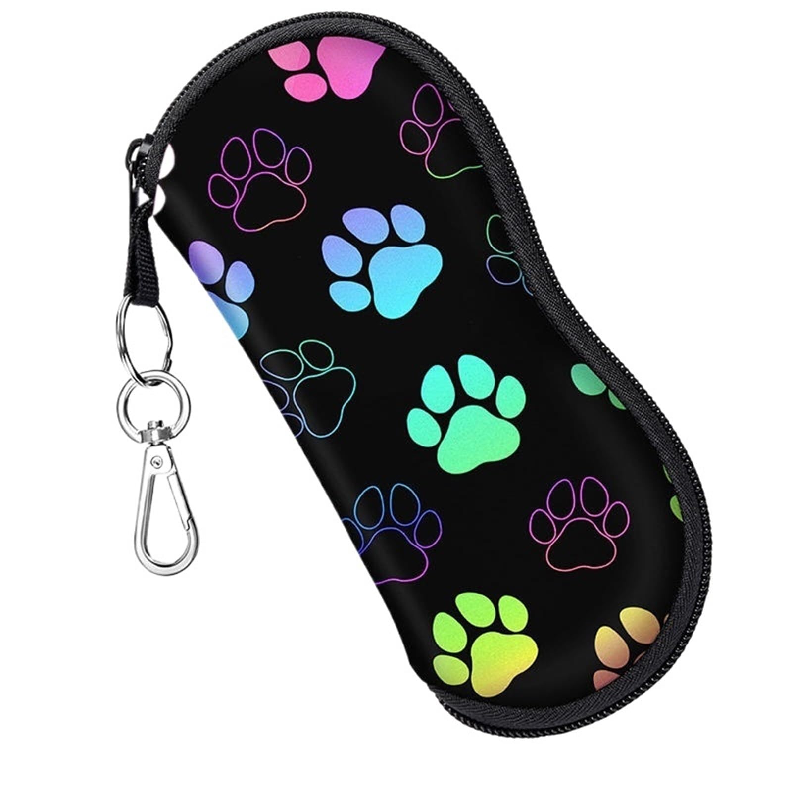 Funda gafas de sol Estuche Portátil Con Cremallera Y Mosquetón For Gafas De Sol, Funda Protectora For 2 Estilos para Elegante y Portátil