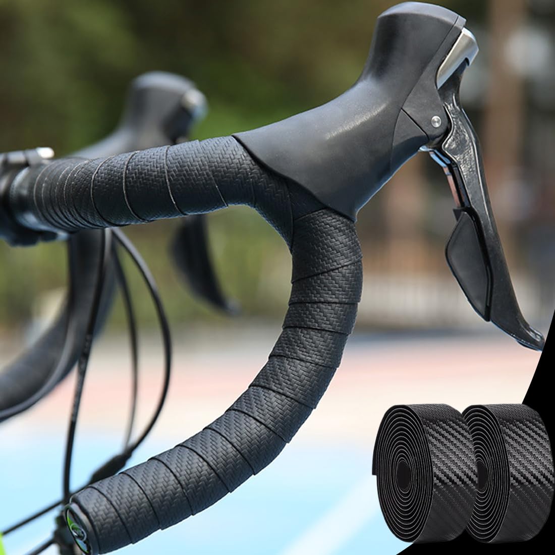 1 Set,Nastro Manubrio per Bici da Corsa e Gravel, Adatto per MTB, Bici Gravel e Bici Corsa, Facile da Installare Senza Collanti