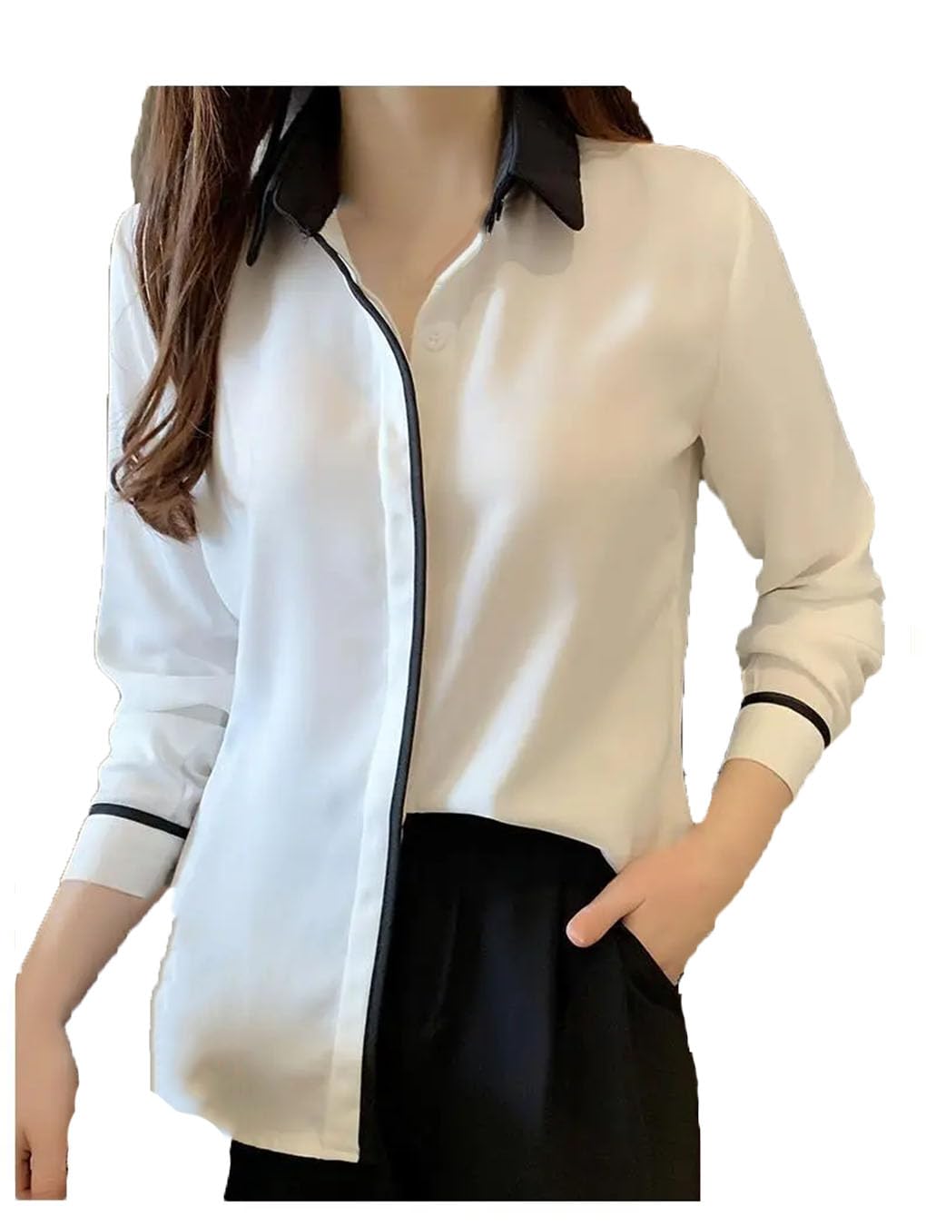 Camisas elegantes de manga larga para mujer, ropa de trabajo y oficina