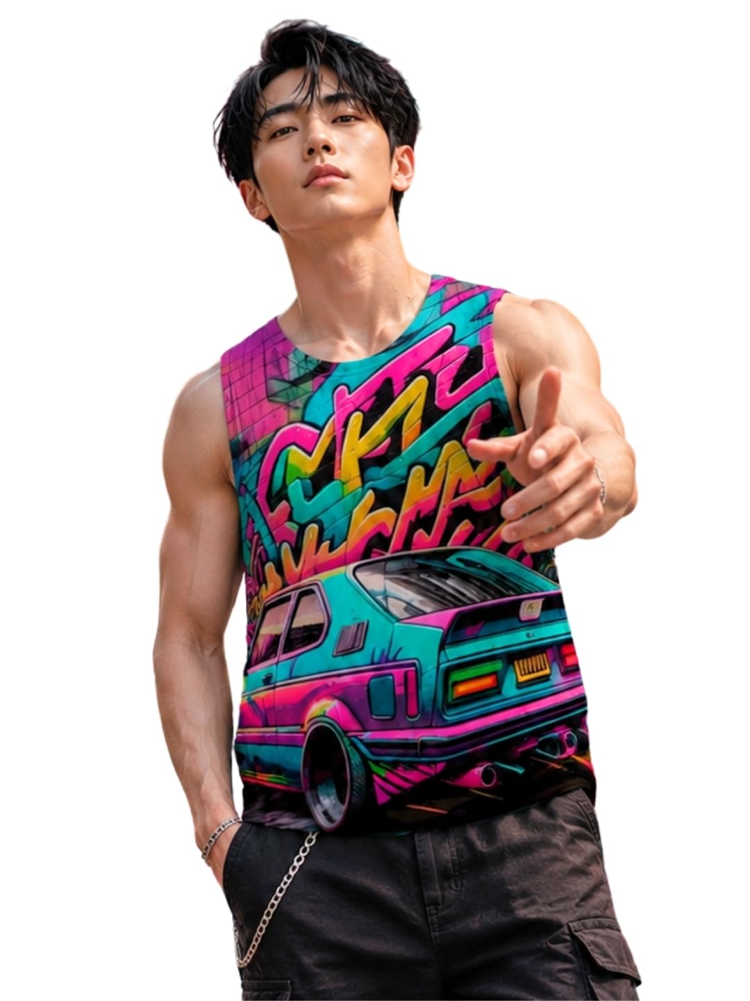 blacksmith Cipher Streets Printed Sleeeveless Sando Tank top Gym & Street wear for Men-picture-13