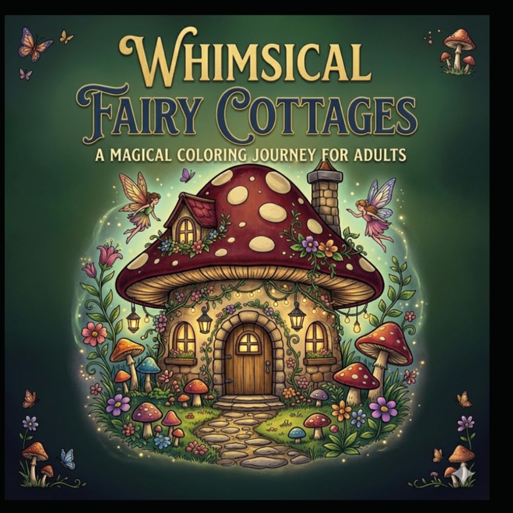 Whimsical Fairy Cottages Coloring Book