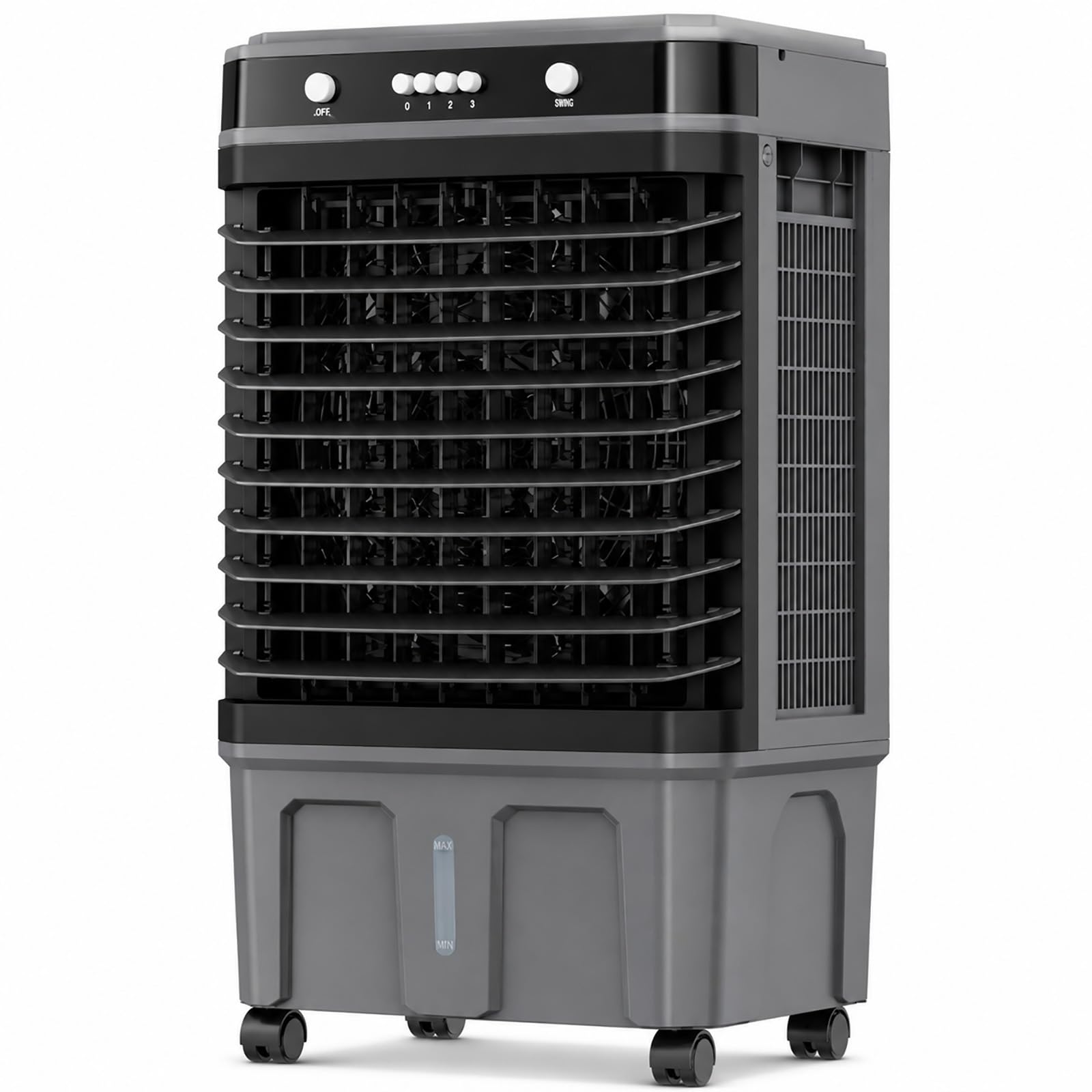 Raffrescatore Evaporativo Portatile, 3 Velocità, Ruote, Uso Garage