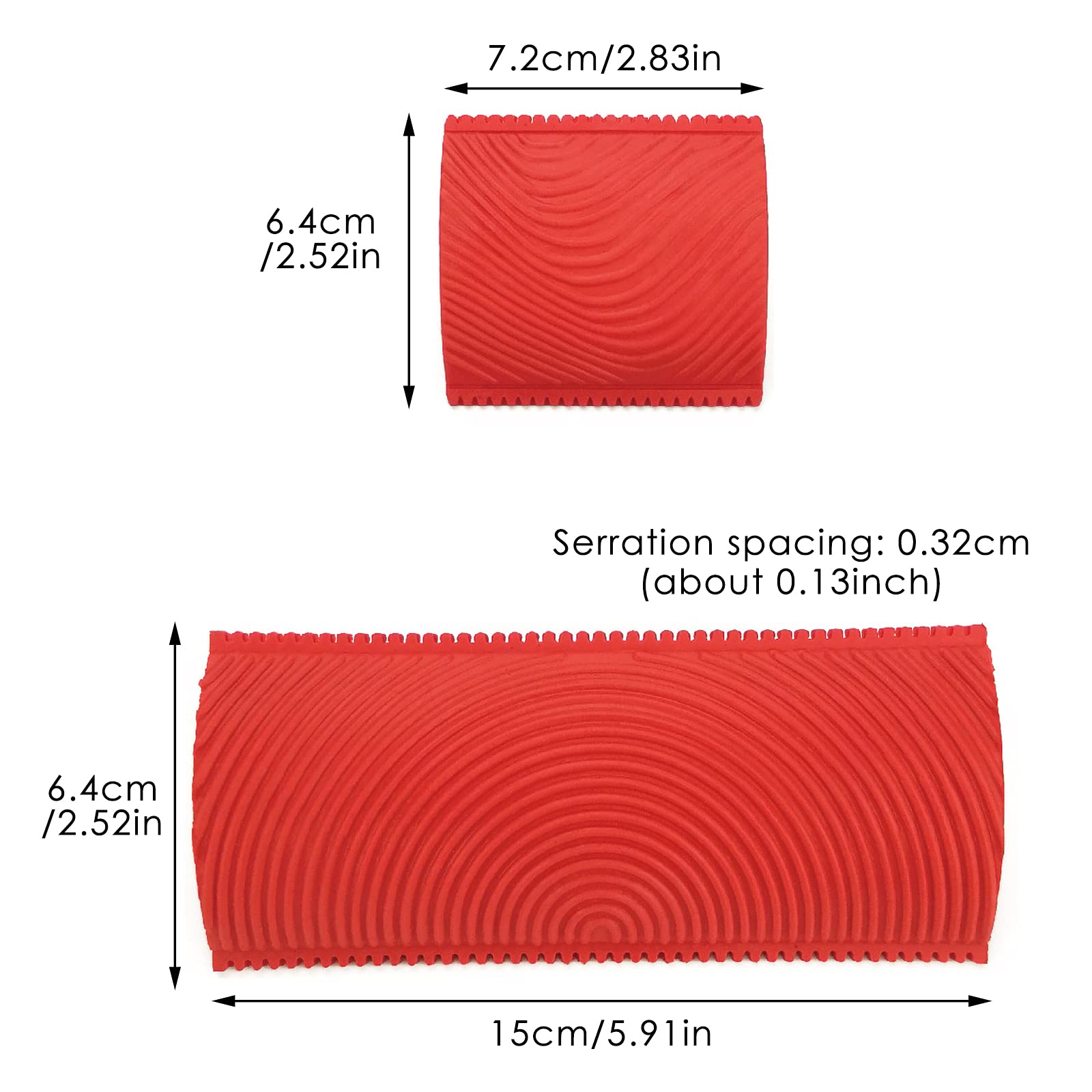 Malerwalzen Holzmaserung 2 Stück - Gummi-Werkzeuge Für Realistische Holzeffekte