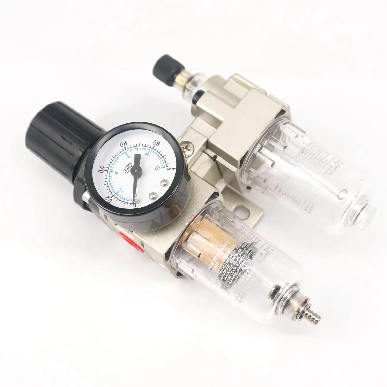 Regulador de Filtro de Aire con lubricador y Drenaje Manual AC2010-02, 1/4" BSPP, Combinado