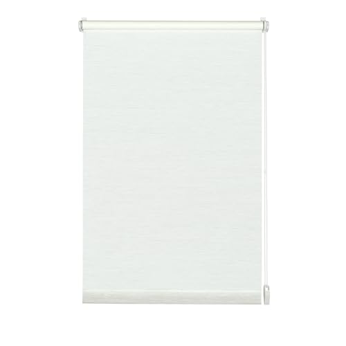 Gardinia Rollo zum Klemmen oder Kleben, Tageslicht-Rollo, Blickdicht, Alle Montage-Teile inklusive, EASYFIX Rollo Natur, Weiß, 75 x 150 cm (BxH)