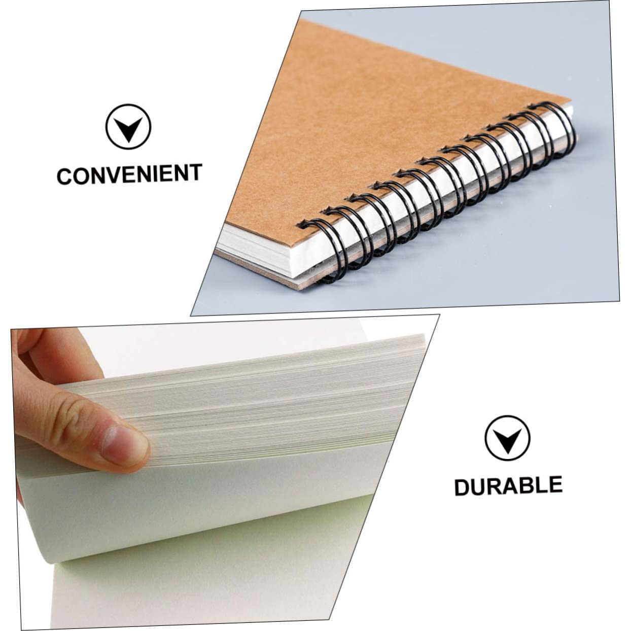 Anneome Cuaderno de Bocetos A4 de Espiral, 2 Unidades, Papel Marrón | Boceto de Dibujo, Cuadernos de Bocetos, Decoracion Colegio, Uso en Casa y Clase