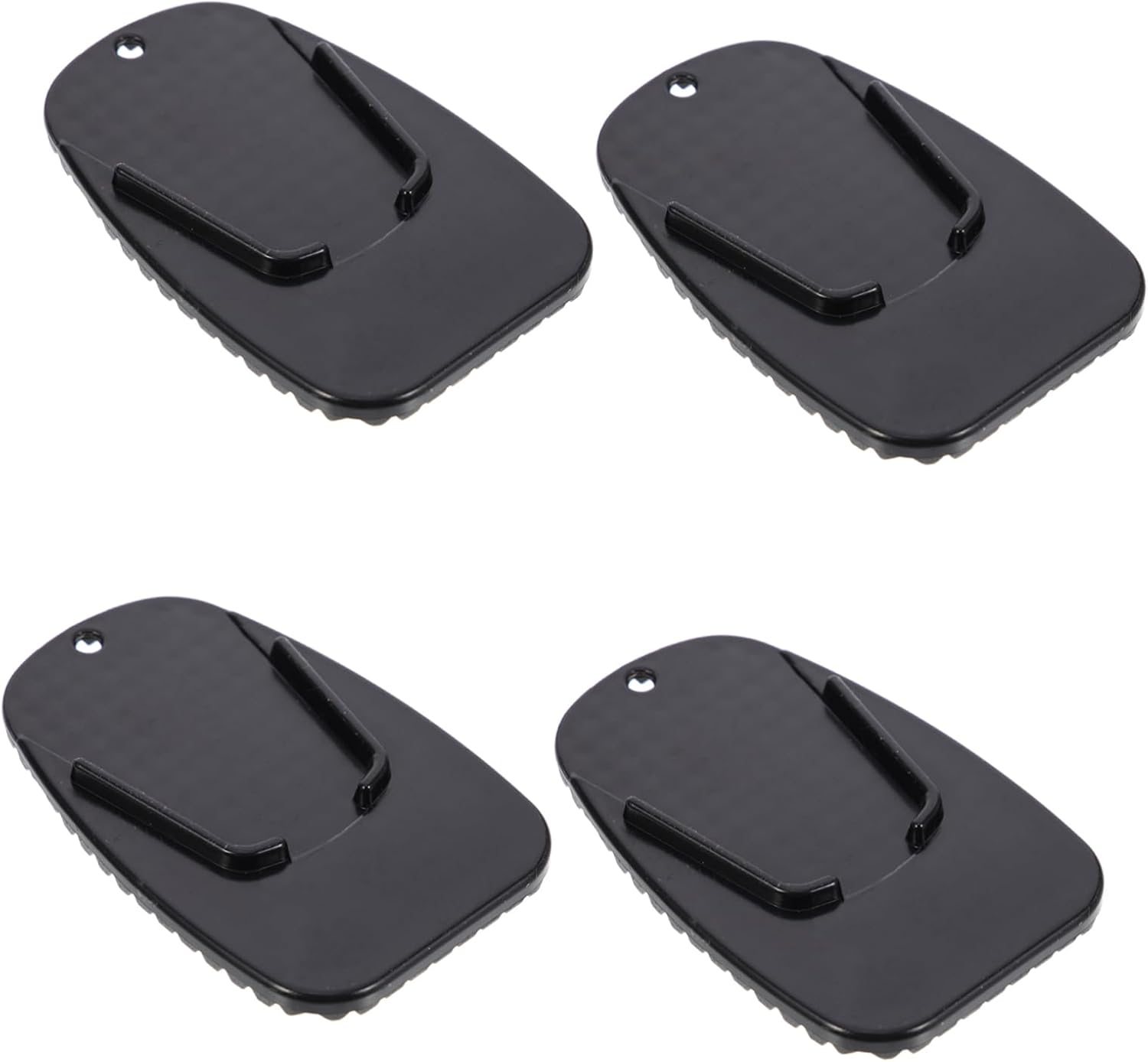 MAGICLULU 4pcs Motorcycle Kickstand Pad Black Side Stand Cushions for Enhanced Support Easy Installation Durable Foot Peg Bracket for Motorbike Parking Soft Ground