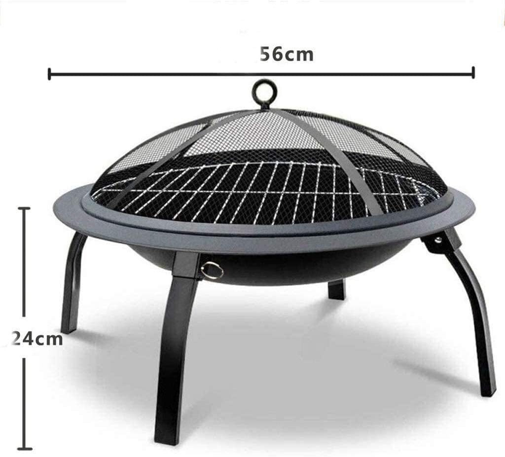 Outdoor Fire Pit Outdoor Fire Pit - 42 Inch Large Bonfire Wood Burning Patio & Backyard Firepit for Outside with Round Spark Screen