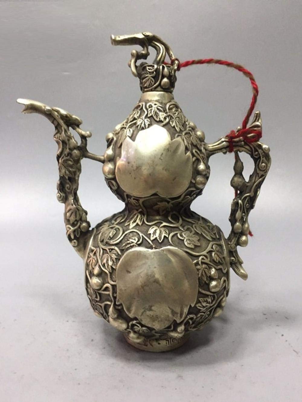 iron teapots for herbsAntique Collection Pure Copper Bronze Ornaments Cupronickel Gourd Kettle Teapot Flagon