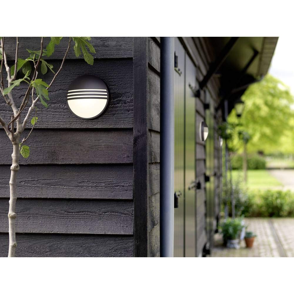 Philips luminaire extérieur LED applique murale noire Yarrow lumière blanc chaud