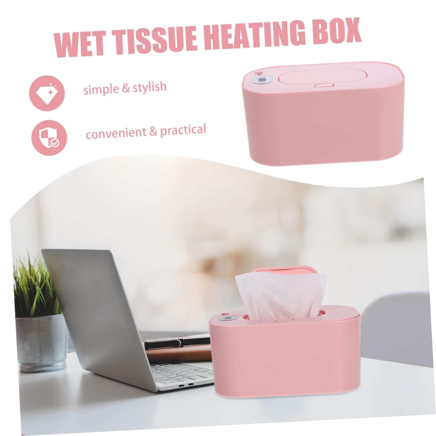 Calentador de Toallitas Húmedas para Ñiño Rosa Abs,