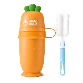 Cute Potty Training Toilet for Toddlers Boys and Girls, Portable Urinal with Clean Brush, Emergency Toilet Pee Bottle Pee Cup for Toddler Car Travel, Camping, Outside Lemon Yellow
