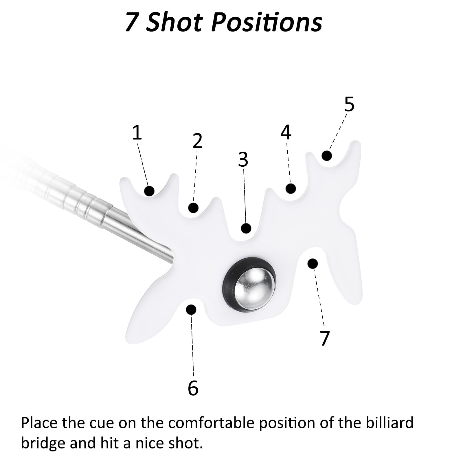Pont De Queue De Billard Rétractable Avec Tête De Chevalet, Accessoire - 2