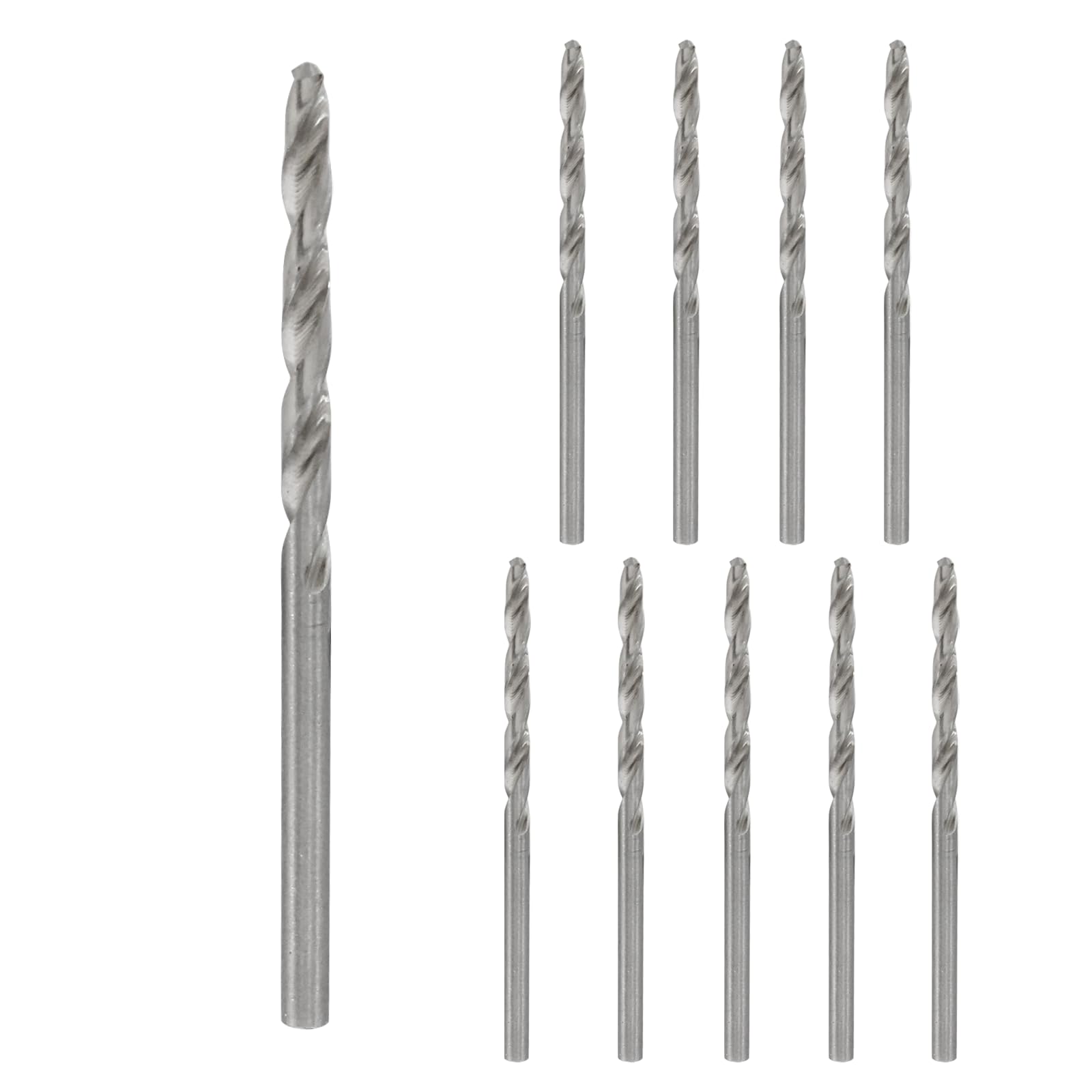uvbws 10 Pcs Cobalt Drill Bits 1/8 Inch M35 Twist Drill Bit Set for for Hard Metal and Steel