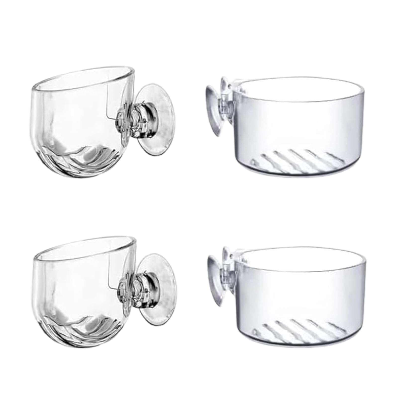 4 Pcs Aquarium Plant Pot Planter Glass Fish Tank Plants Holder Aquarium Decoration Plant Cup with Suction Cups