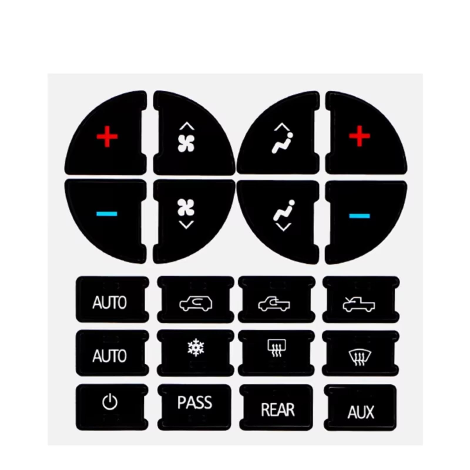 Modification Interior Compatible with Chevrolet for Avalanche LT LTZ 2007 2008 2009 2010 2011 2012 2013 2014 2015 AC Control Climate Stereo Radio Button Repair Decals Stickers Accessories