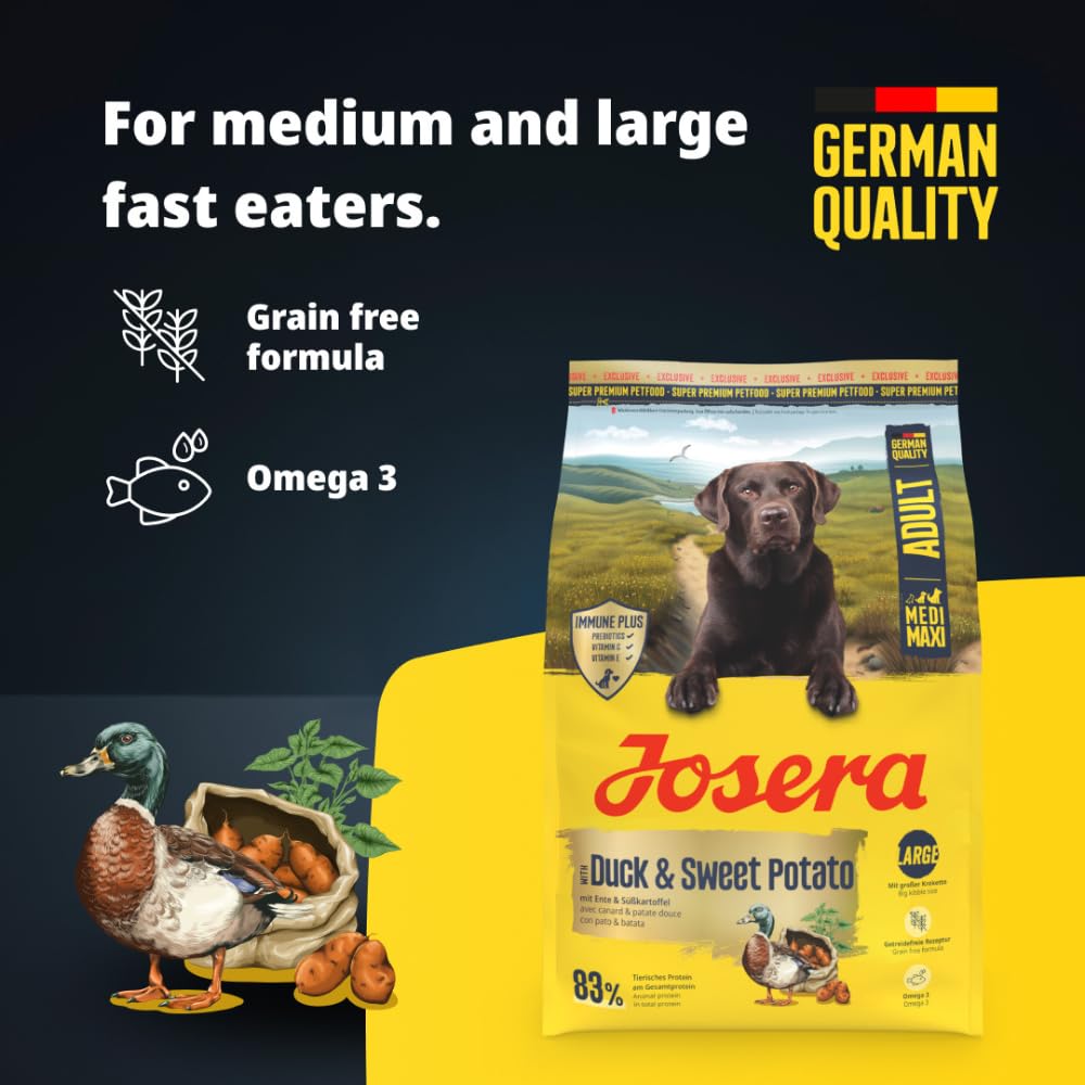 Josera Adult Duck & Sweet Potato 12,5 kg Trockenfutter für Hunde