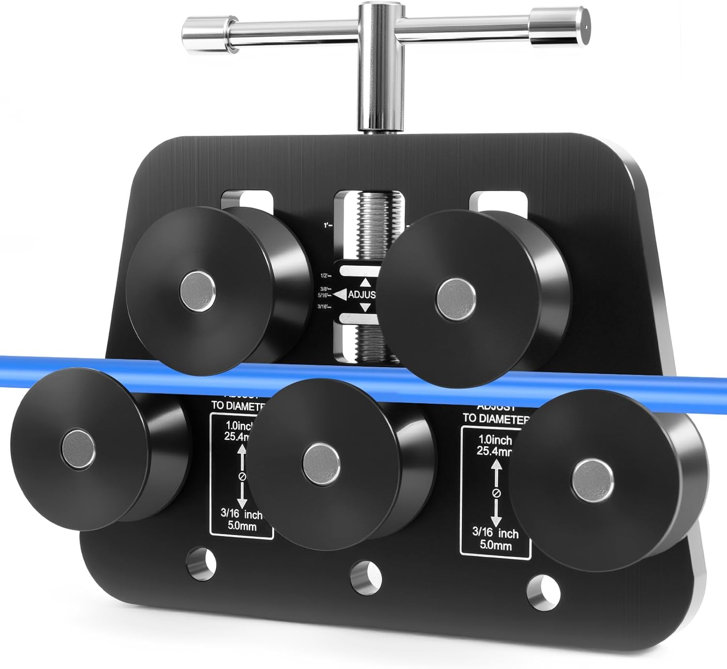 Tubing Straightener for 3/16'' to 1'' Diameters Pipe, Adjustable Brake Line Straightener for Copper, Aluminum, Steel Pipes, NiCopp & Fuel Lines