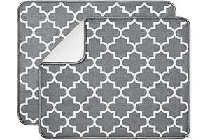 Super Absorbent Microfiber Dish Drying Mat (2 Pack)
