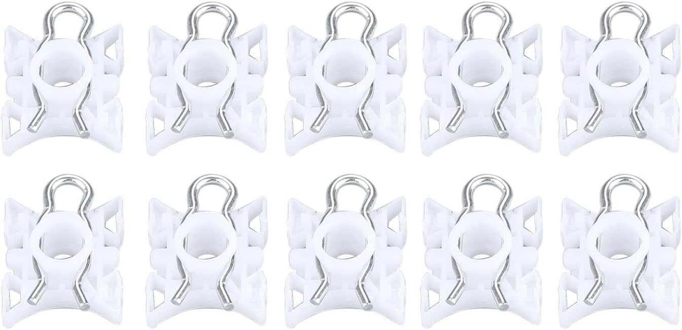 – 10Pcs White Front Window Regulator Slider Clips Pivot Buckle, Replacement for BMW E36 E32 E34 3 5 7 Series 325i 525i 535i & Volvo 740 940 960 S80, Fit OEM 3509416 51321938884