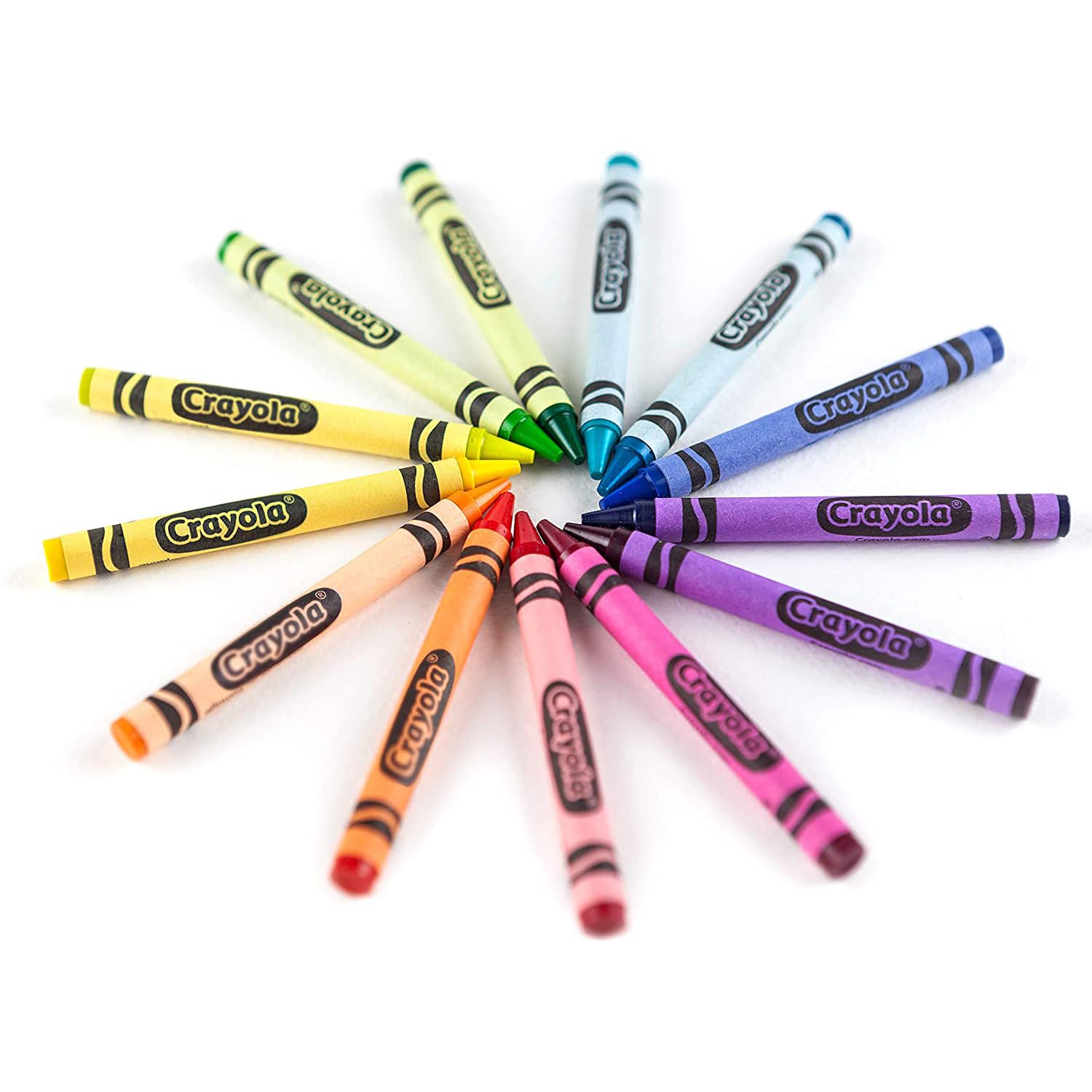 Crayola - Kredki Woskowe dla Dzieci, 64 Kolory + Temperówka, Zestaw Kreatywny do Szkoły i Zabaw, Żywe Kolory, Od 3 Lat, 52-6448