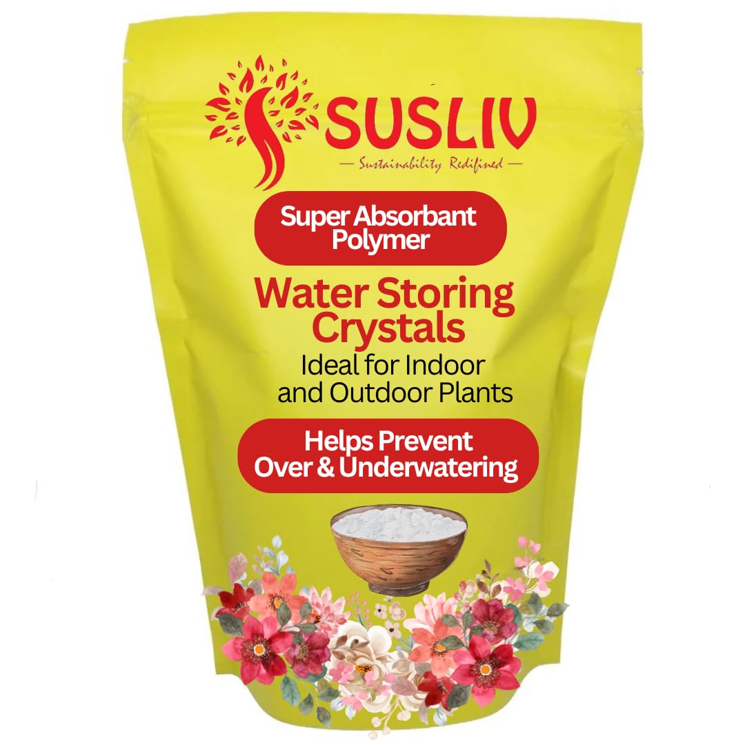 SUSLIV Water Storing Crystals for Plant, Water Retaining Super Absorbent Polymer for Plant Soil Mixing and Hydroponics Gardening (250) (B0D49DVFXC) Amazon Price History, Amazon Price Tracker