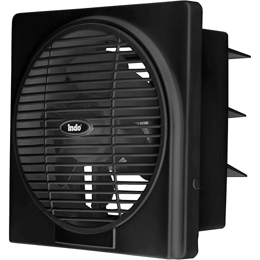 Indo 200 mm High speed Exhaust Fan for Home, Kitchen| 45 Watts | 8 inch blade sweep | Cut out size 9.5X9.5 inches | RPM: 2000 |Suitable for kitchen, bathroom and office | Warranty: 2 Years (8