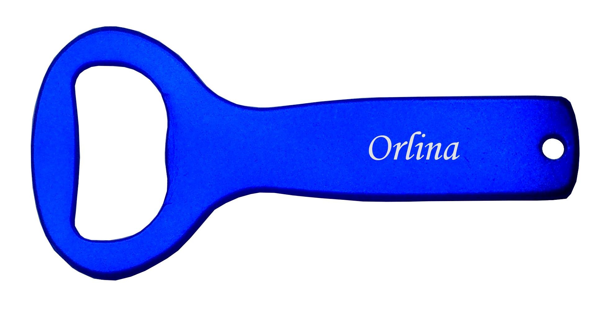 Metal bottle opener with engraved name: Orlina (first name/surname/nickname)