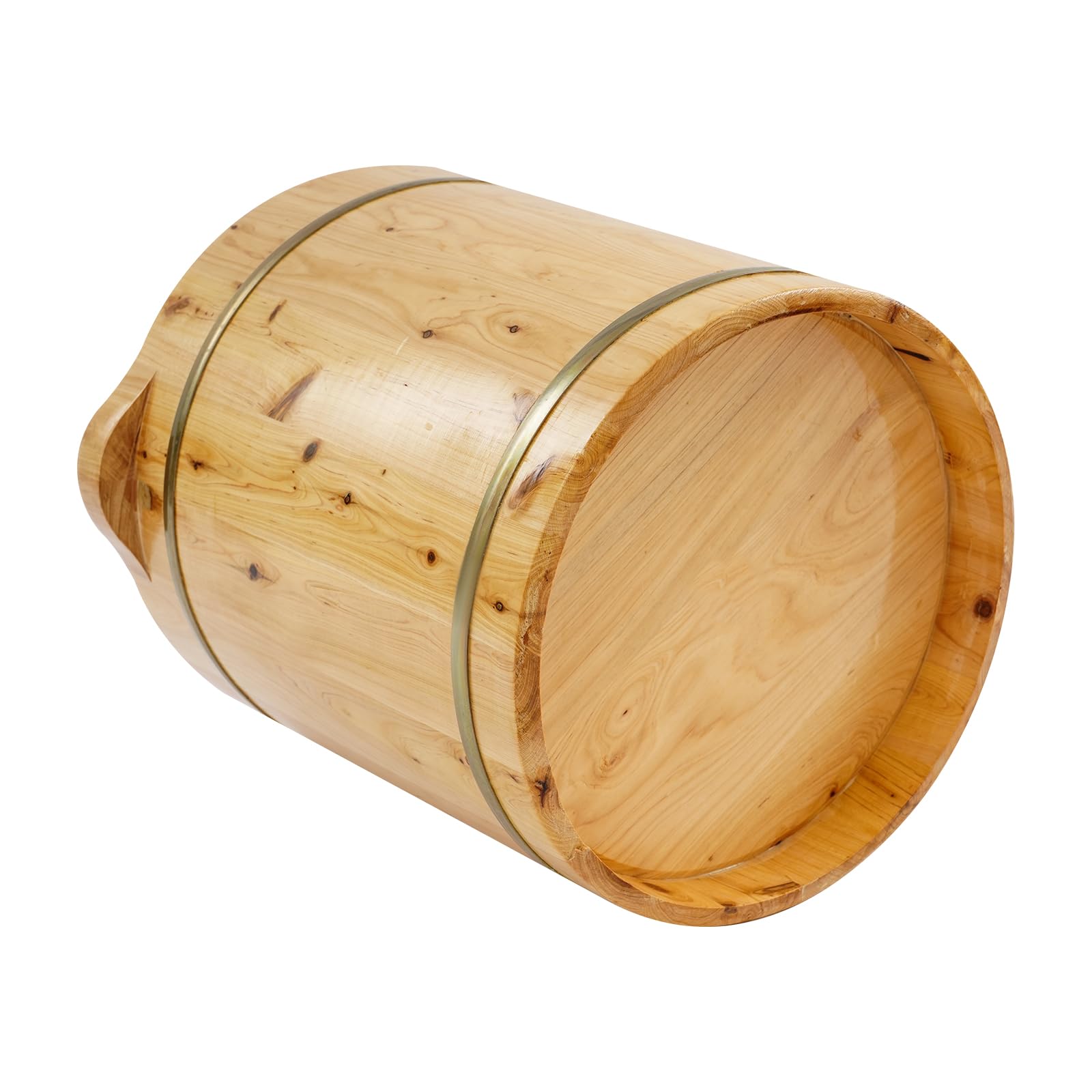 Bañera de pies de madera, 36,5 x 40 cm, cubo de sauna, cubo de madera con retención de calor, lavabo reutilizable para familias, baños de pies y sauna (36,5 x 40 cm)