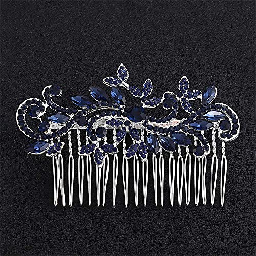 Peine para cabello Asphire con cristales azules miniatura 2