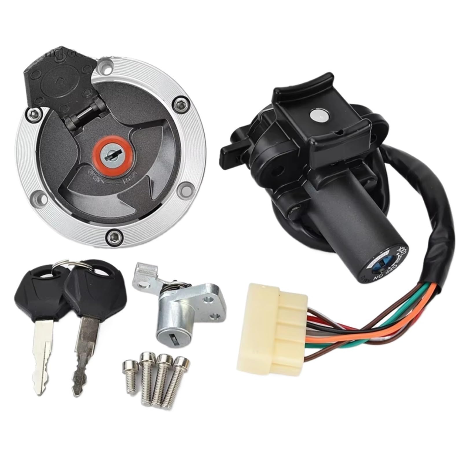Compatible Con BR250 Para Z250SL ABS 2014-2016 BX250 Para NINJA Para 250SL 2015-2016 Tapa Depósito Interruptor Encendido La Llave Cerradura Asiento