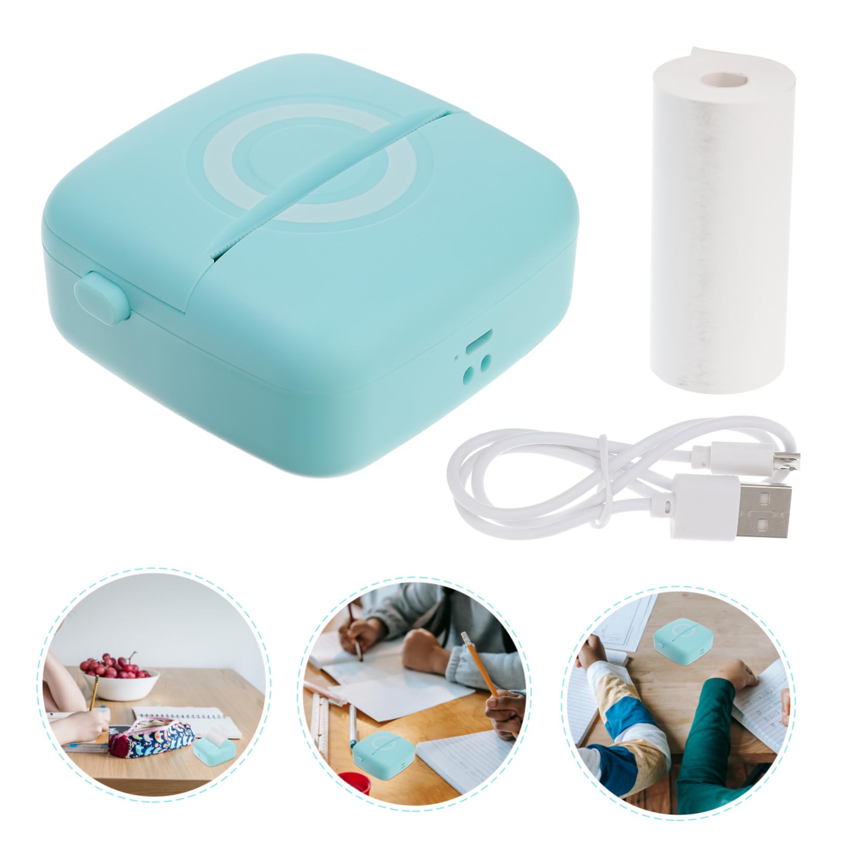 NUOBESTY Stampante Termica Portatile Tascabile senza Inchiostro, 200dpi, con Carta Termica, per Etichette e Ricevute a Casa e Supermercato