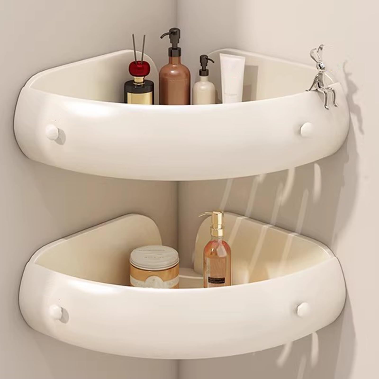 Mensola Doccia Angolare, Porta Shampoo Appendere, Autoadesivo Organizer Bagno, Per Cucina, Bagno, Soggiorno(29 * 7.5 * 2)