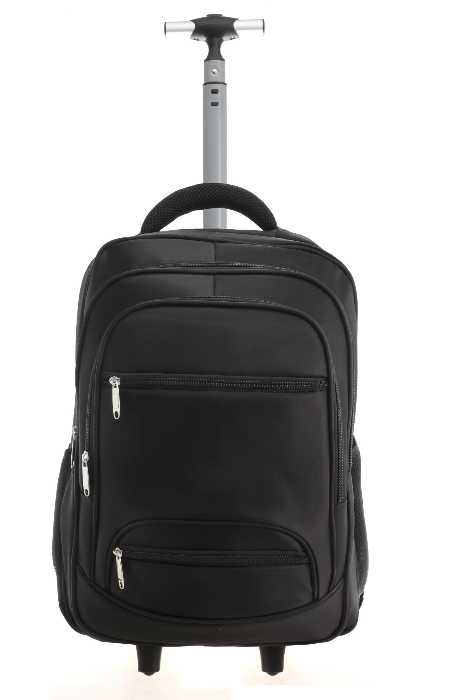 RHP Mochila de viaje con ruedas, color negro, 50 x 35 x 20 cm, 1,78 kg, compartimento para portátil de 17 pulgadas, 4 compartimentos adicionales, 2 bolsillos laterales, equipaje de mano para negocios