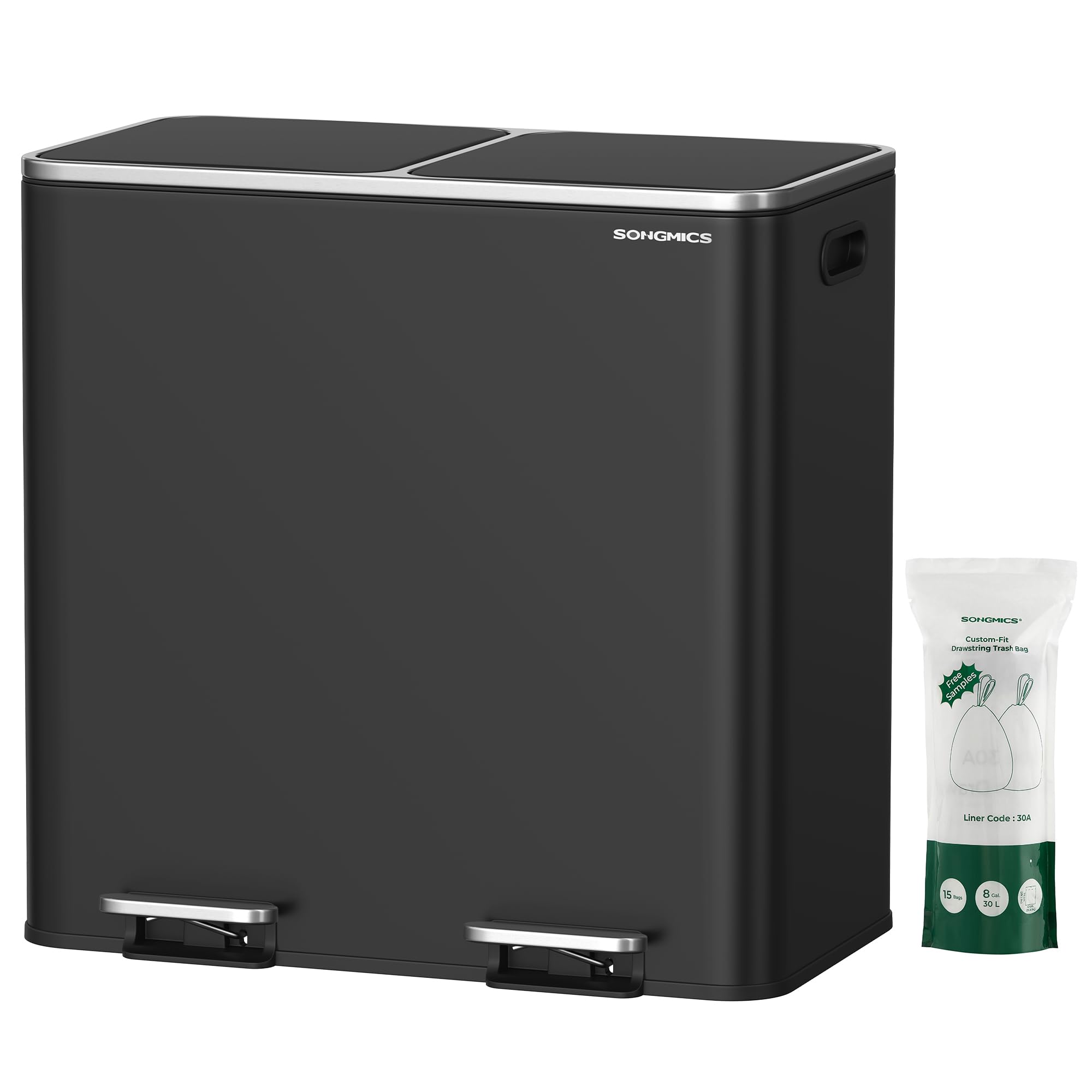Amazon.co.jp: SONGMICS ゴミ箱 2分別*40L ふた付きダストボックス