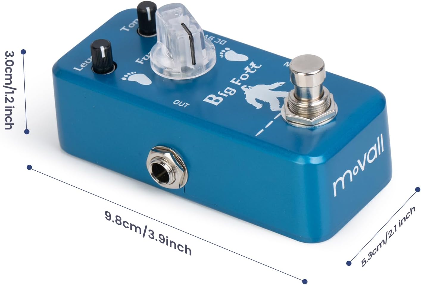 MP-303 Big Fott Fuzz Guitar Effect Pedal Classic Mini Pedal with True Bypass