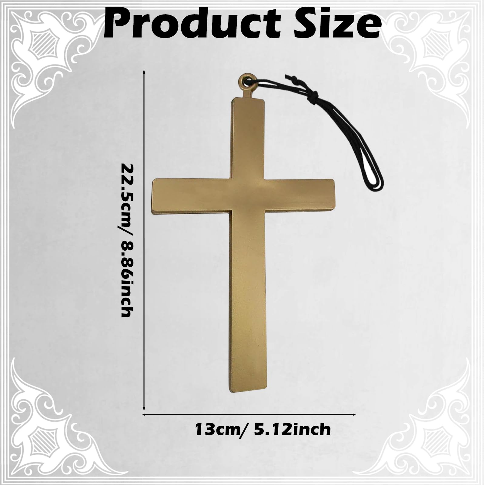 Cross Necklace, Priest Cross Chain Plastic, Pendant Cross Made of Plastic - Image 2