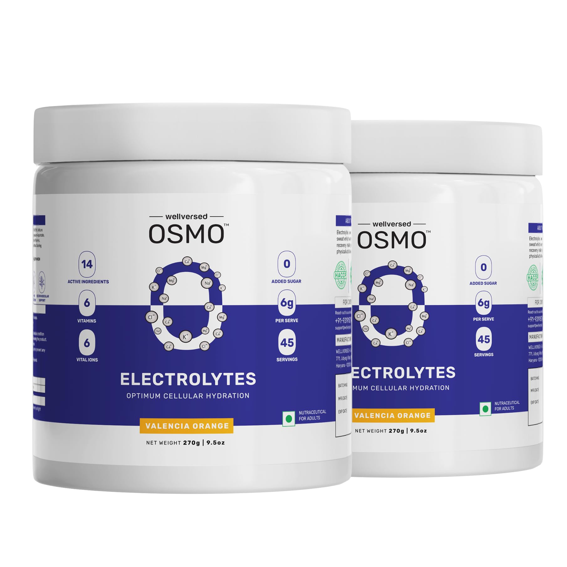 - OSMO – Electrolyte Hydration Blend | Valencia Orange Flavour (540g, 90 servings) | Energy & Hydration Solution | Pack of 2
