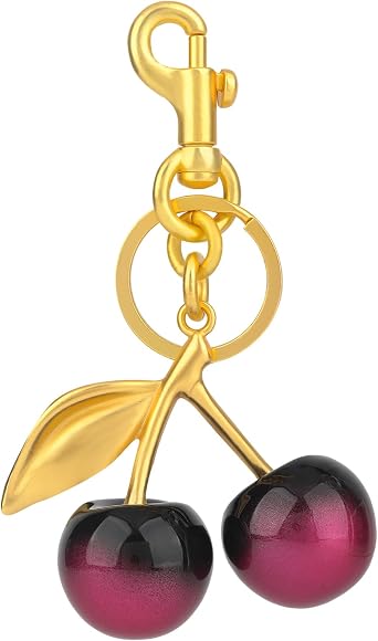 Cherry keychain,womens cute bag charms for purse and handbag accessoriesn,Christmas gift.