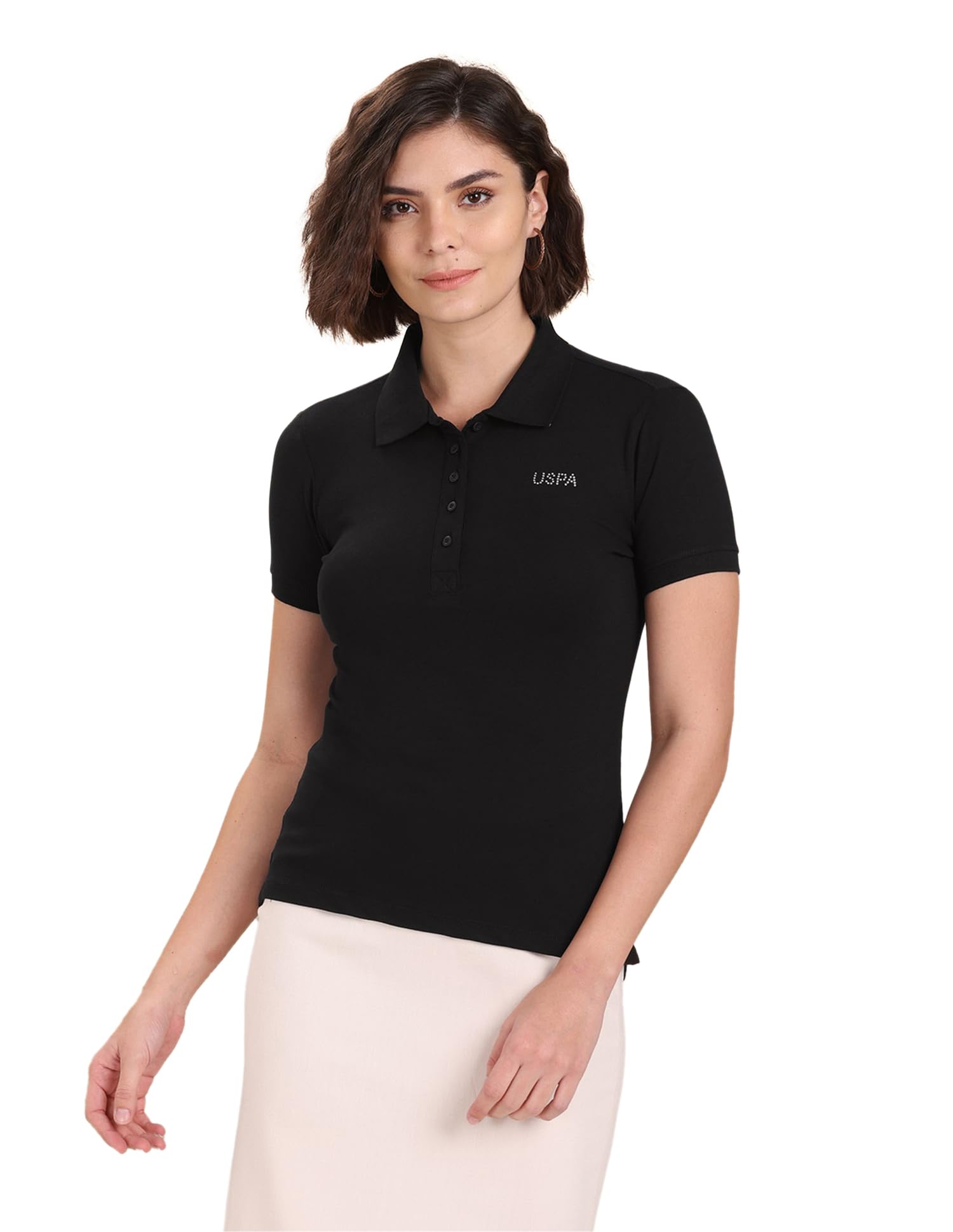 u.s. polo assn. Women's Solid Classic Fit Polo Shirt-picture-38
