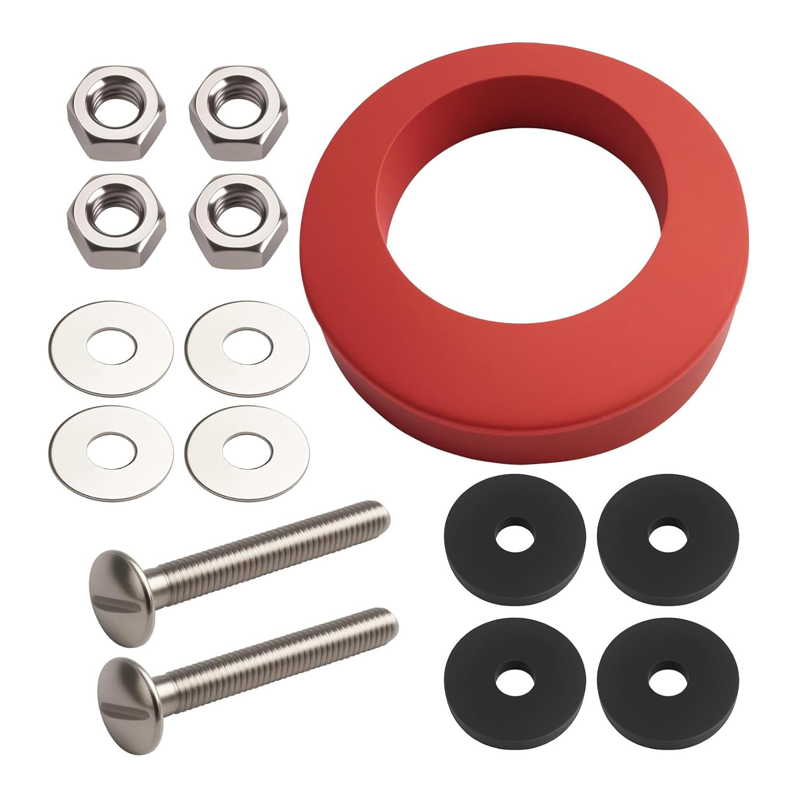 CAZSTYK Toilet Tanks to Bowl Bolt Gasket Kits with Rubber Washer and Stainless Steel Hardware for Secure Leak Proof Connection Toilet Tanks to Bowl Bolt Set