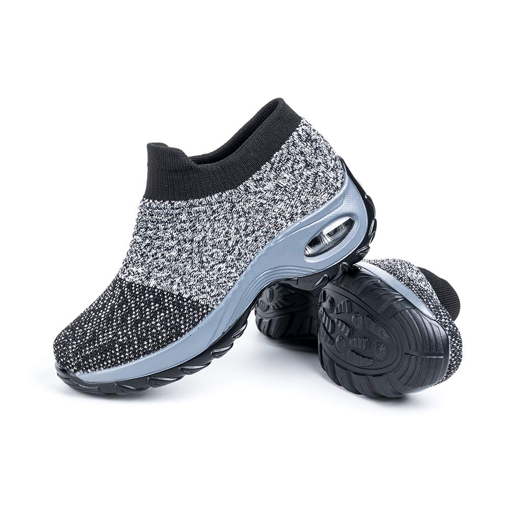 Hitmars Scarpe Ginnastica Donna Sneakers Running Camminata Corsa Basse Tennis Air Traspiranti Sportive Gym Fitness Casual Comode Nero Blu Rosa Cachi Bianca Taglia 35-44