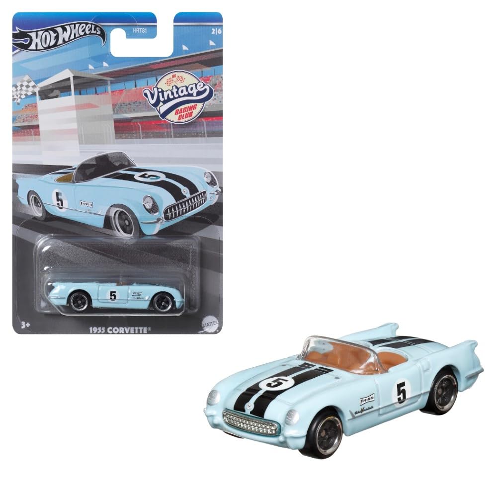 Hot Wheels Vıntage Temalı Arabalar HRT81-HRV01 02/06 Racing Club 1955 Corvette