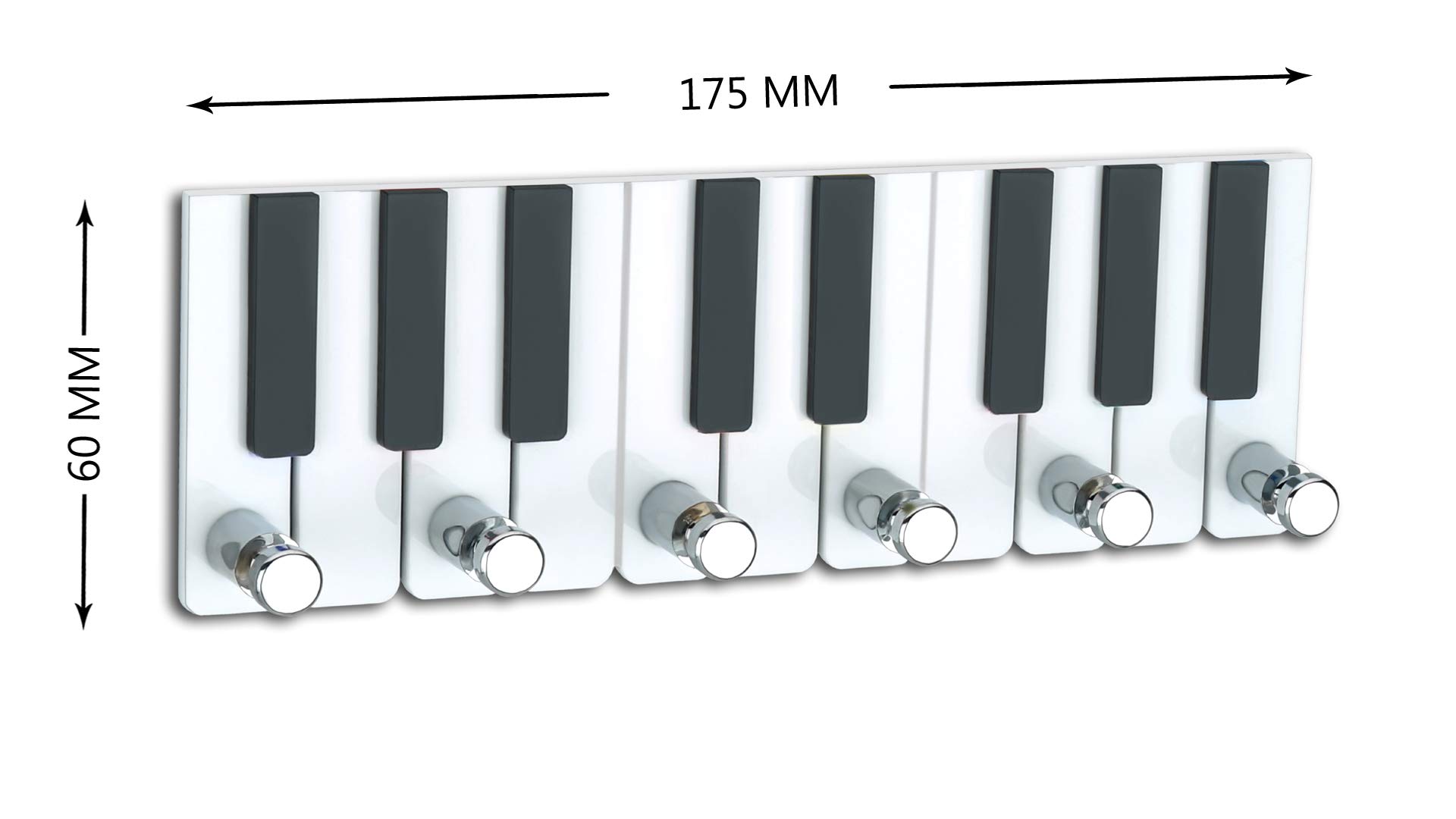 Zenovia Acrylic Key Holders - Adhesive Wall Hooks -2