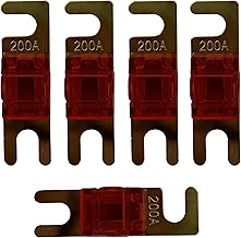 5 Fusibili mini AFC Per Impianti Car Audio Per Auto IPNOSIS IPF AF20 da 200 Ampere
