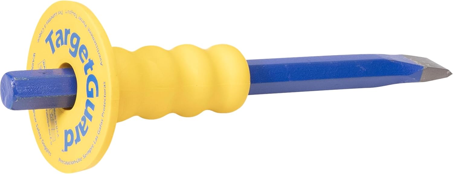 DASCO 2 pack of PRO Long Cold Chisel with TargetGuard, Made In The USA, 1 Inch, Masonry Chisel, VN74193