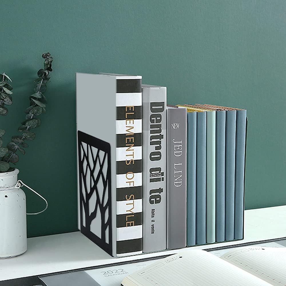 2PCS Book Ends, Bookends Heavy Duty, Book End Holder for Shelves, Anti