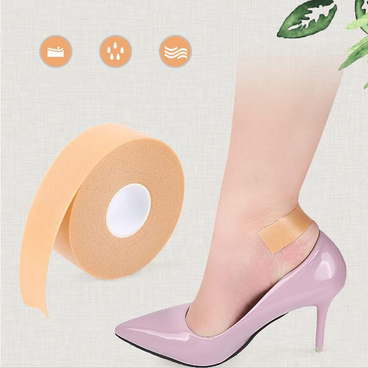 3rolls Multifunctional Foot Care Tape Anti-Slip Heel Stickers for Men Women Cushioned Pads to Prevent Blisters and Calluses for All-Day Comfort