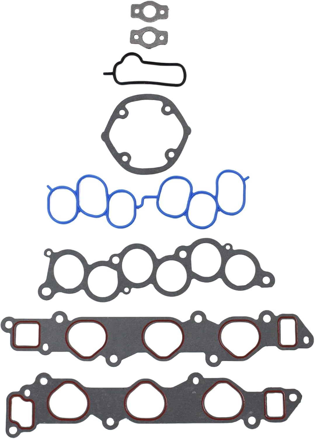 AUCERAMIC MS92766 Engine Lower Upper Intake Manifold Gasket Set Fit for Lexus ES300 RX300 3.0L V6 1994-2003, for Toyota Avalon Camry Highlander Sienna Solara 3.0L V6 1994-2006 Replace# 1717720010