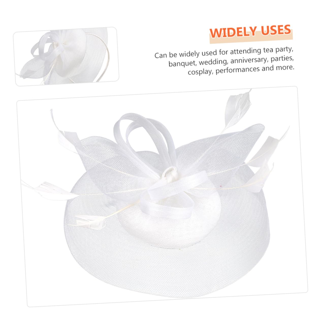 SHERCHPRY Cappello a molletta con The Ritual Cerimonia Cappello da Sposa Sposa Cappelli da Donna per Matrimoni Copricapo Flapper Cappello da Sposa da Donna Copricapo per Banchetti